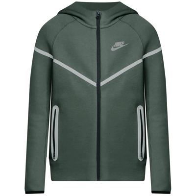 Nike Sportswear Tech Fleece Letter Print Zip-Up Hoodie Kids Hoodies Vintage-Green FZ5433-338
