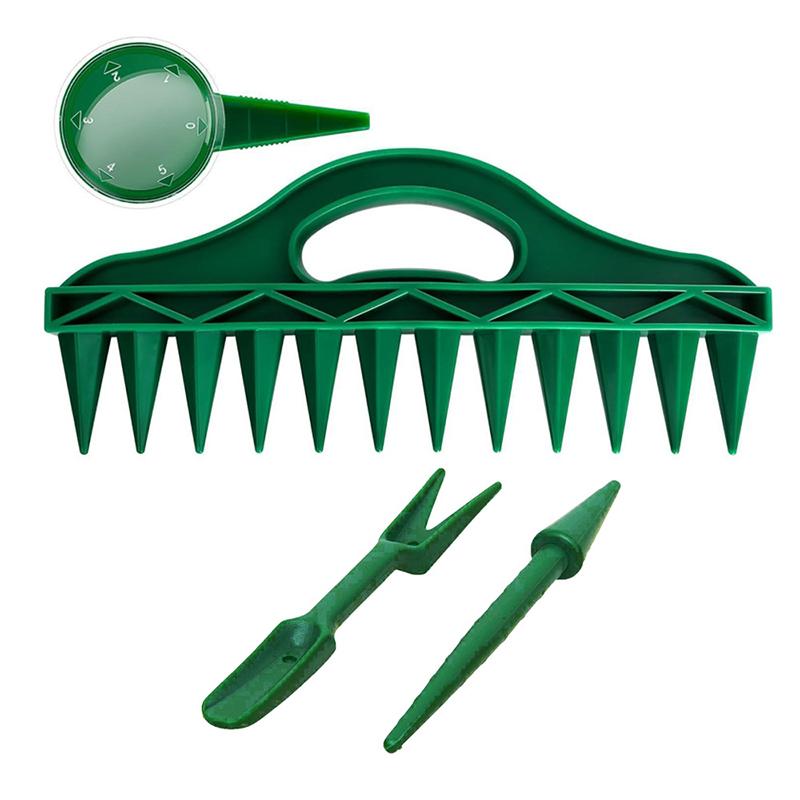 Sowing Seed Dispenser 12 Holes Seed In Soil Digger Planter Garden Seed Spacer Adjustable Garden Seeder Seeding Puncher