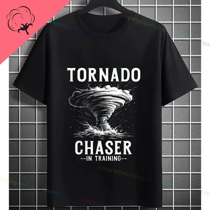 Cacciatore di tempeste Cacciatore di tornado Meteorologo Grafica divertente Maglietta Girocollo Manica corta Cotone Perfetta Per Tutte le Stagioni