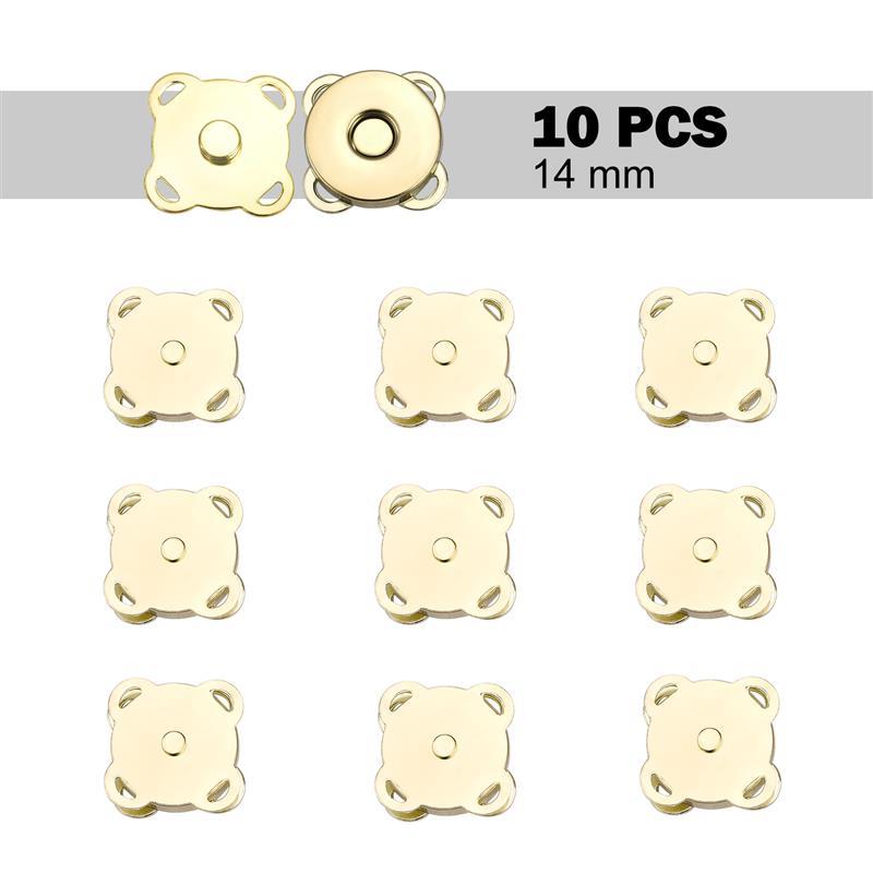 10 Piece/Pack Magnetic Snap Button Metal Plum Blossom Sew On Button Clasps Fasteners For Purses Handbag Clothes DIY Accessorie