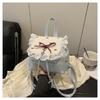 Cute Bow Lace Straps Girlish Feeling Bursting Backpack Trend High Sense Small Backpack Trend