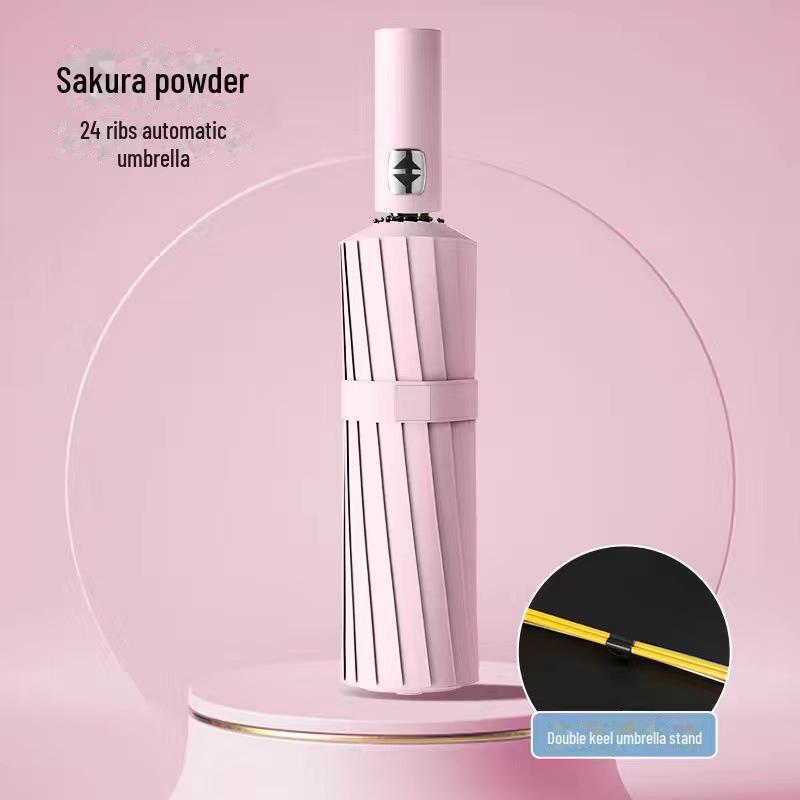 Automatic UV Protection Umbrella: Enlarged, Thickened, Reinforced, Sunny & Rainy Dual-Use for Students, Women, and Men