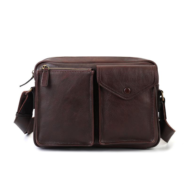 Trendige Herren-Umhängetasche Hochwertige Single-Shoulder-Tasche Große Kapazität Mehrere Taschen Crossbody-Herrentasche
