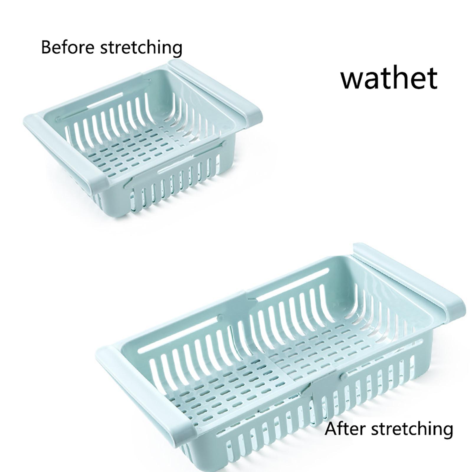 

Органайзер для ящика холодильника, Растягивающийся ящик для хранения держателя полки холодильника, Выдвижной держатель ящика для хранения холодильника Органайзер для еды, Контейнер для еды One Size