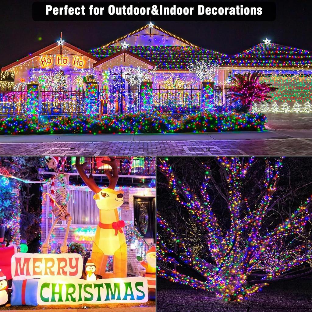 Solar Fairy Lights Outdoor Lamp Super Bright Solar String Lights Outoor 8 Modes LED Lights for Garden Patio Christmas Decoration