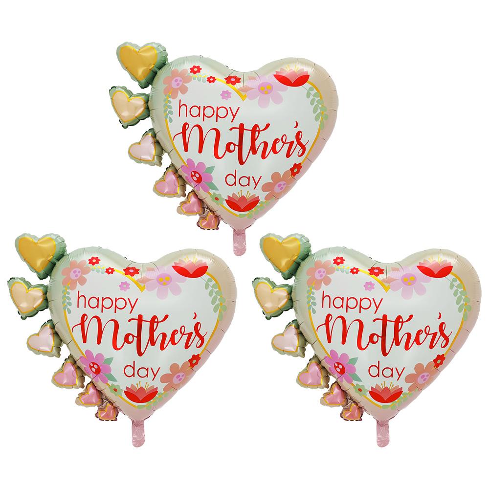 Gradient Flower Balloons for Mother's Day, Aluminum Foil Balloons, Suitable for Mother's Day, Holiday-Themed Parties, Indoor and Outdoor Decorat