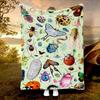 Nature Explorer Blanket Reversible Flannel Throw for Biology Lovers AllSeason Comfort Wildlife Pattern Gift