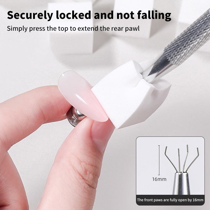 Colorful Square Nail Sponge Set Gradient Nails Brush Soft Mini Nails Smudge Tool Diy Manicure Makeup Sponge With Grabbing Pen