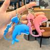 Cartoon Magnetic Dolphin Couple Keychain Aquarium Souvenir Pendant