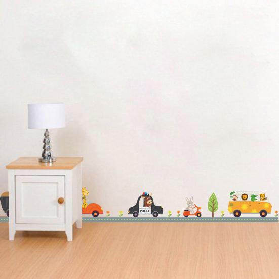 Cartoon Car Road Pattern Removable Wall Stickers DIY Art Decal Kids Room Decor