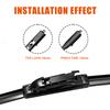 Car Wiper Blades for Top Lock Pinch Tab 15mm Windshield Window Front Wiper Arm Premium All-Season Frameless Auto Rain Snow Cleaner Replacement-2Pcs