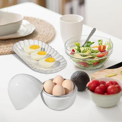 Multifunctional Egg Shape Microwave Egg Steamer Professional White Microwave Boiled Egg Maker Quick Egg Cooker Cooking Accessori