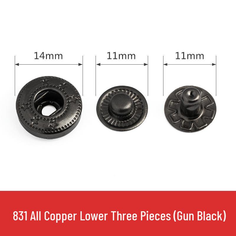 Metal Snap Buttons for Clothing: No-Sew Hidden Snap Accessories for Jackets, Studs, and Mother-Child Buttons.