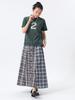 Beams Boy Madras Check Crazy Skirt, Women's, Gray, One Size, 13270114803
