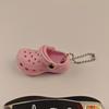 Mini Slipper Pendant: Cute Whale Hole Shoes Keychain for Couples