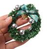 Mini 3D Christmas Magnetic Wreaths Handmade Artificial Simulated Christmas Garland Decorative Magnetic Sticker