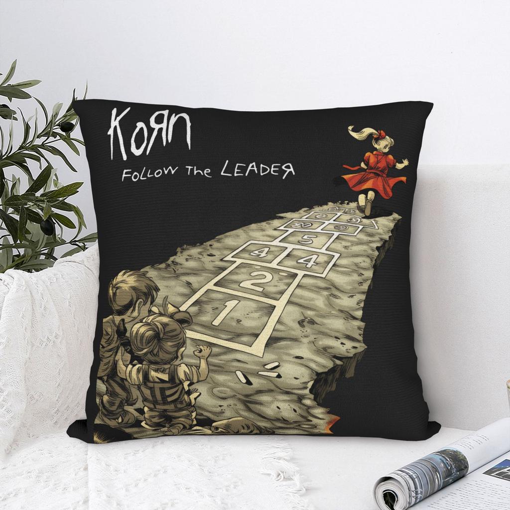 Pillow Case Korn Follow the Leader Soft Pillow Cover For Sofa Car Home Decor Novelty Pillowcases