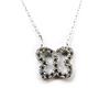Les Trésors De Lily [J4080] - White 'Butterfly' Silver Necklace