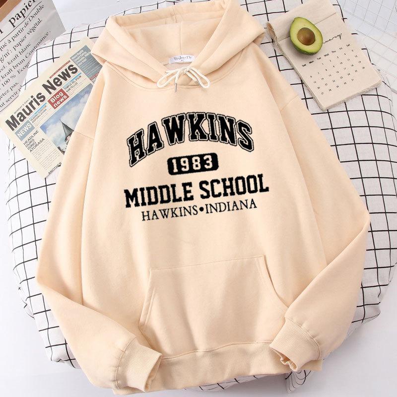Alphabet School 1983 Printed Hoodie Autumn/Winter Sweatshirt Hip-Hop Casual Trendy Print