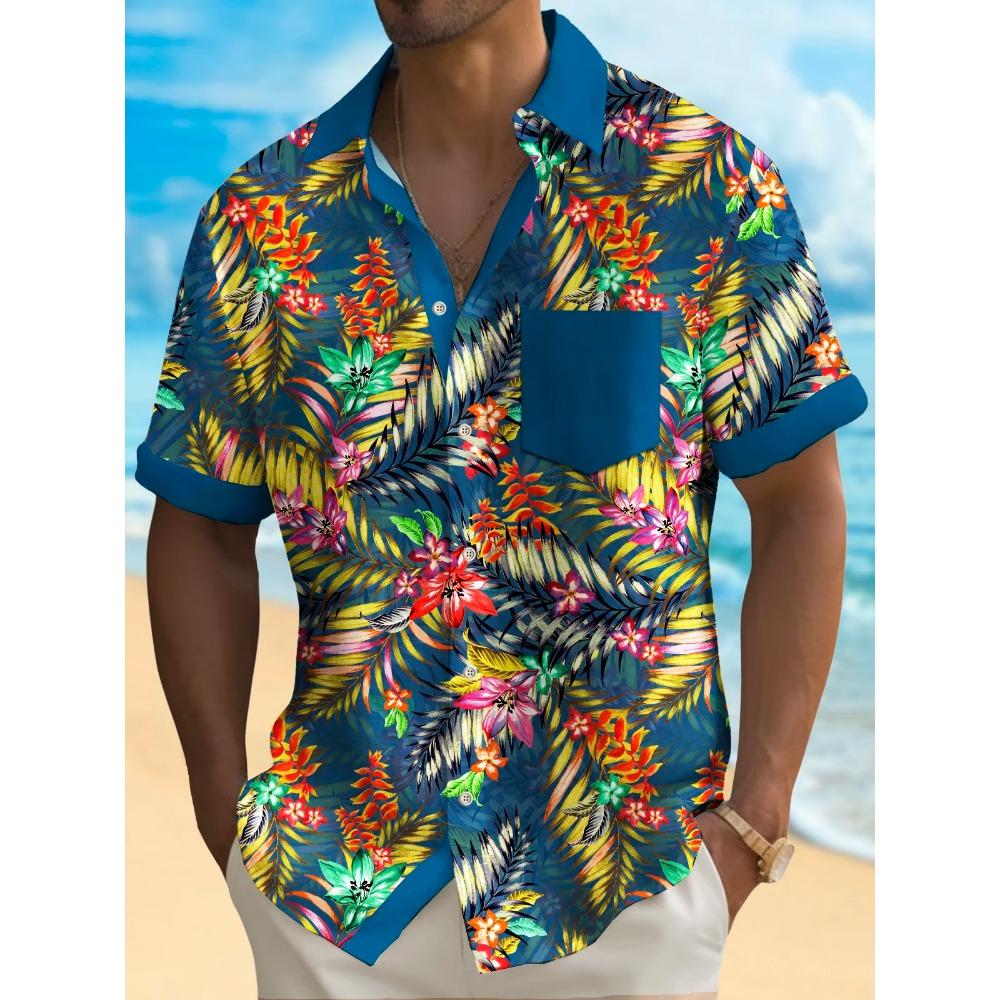 

Summer Coconut Tree Palm Tree Surfing Hawaiian Men s Hawaiian Shirt Street Casual Summer Turndown Short Sleeves Polyester Shirts XL