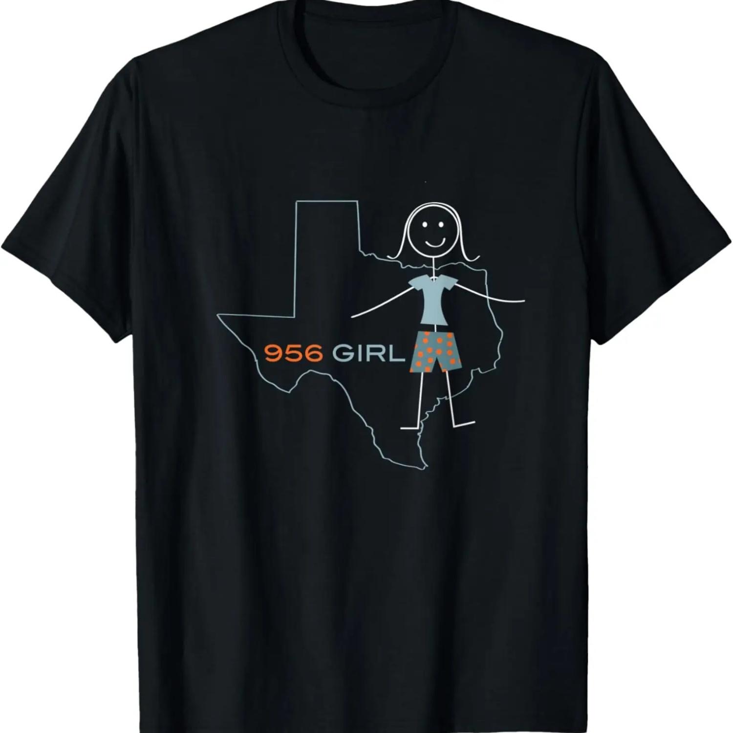 

Funny Womens 956 Area Code, TX Girls Texas Souvenir T-Shirt S чёрный