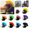 Punk Mohawk Helmet Wig Sticker Paste Helmet Decoration Hair Cockscomb Helmet Wig  Motocross
