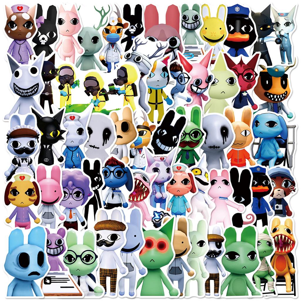 50PCS Animal Hospital Horror Stickers Decal DIY Luggage Phone Scraphbook Waterproof Sticker