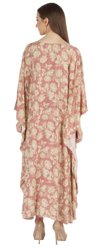 Moomaya Kimono Maxikleid Bedruckter langer Kaftan für Damen Cover-Up Kaftan Beach Resort