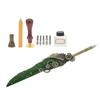 Retro   Pen Set Vintage Map Pattern Quill Pen Set with 5 Replacement Nibs Pen Stand Base Ink Empty Bottle for Writing