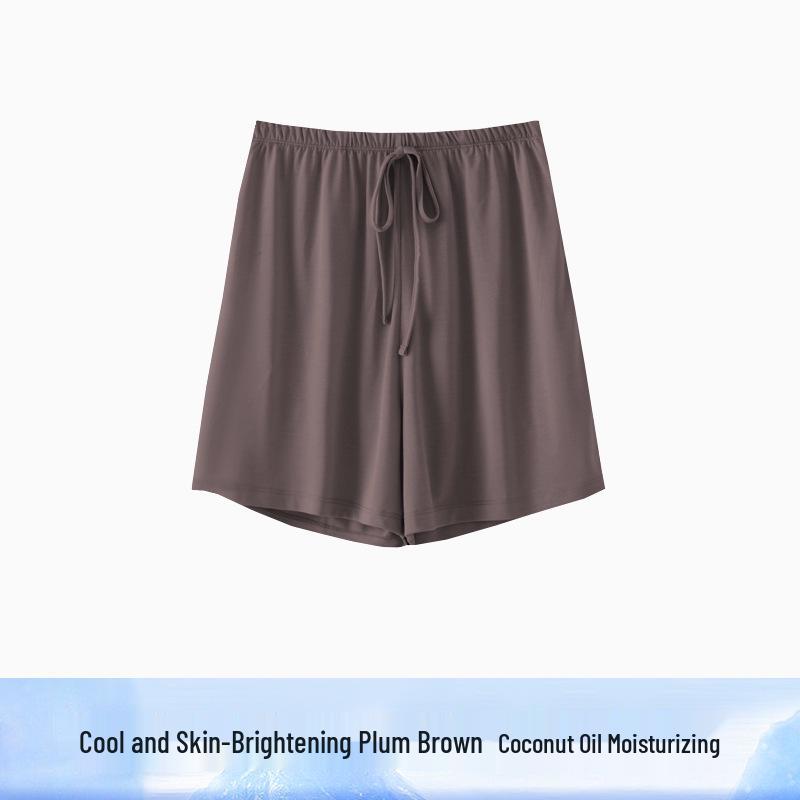 Summer Women's Ice Silk Modal Pajama Shorts - Versatile for Outdoors and Lounging