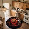 Viking Runes,Round Area Rug,Carpet Rug for Living Room Bedroom Sofa Playroom Decor,Non-slip Floor Mat