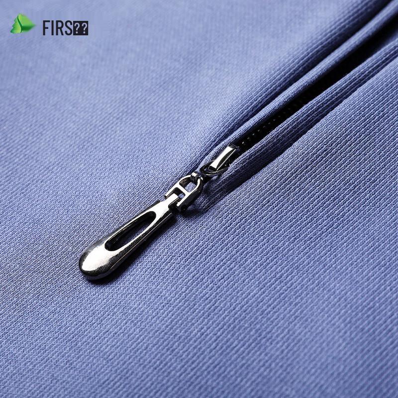 Shanshan Men's Long-Staple Cotton Half-Zip Stand Collar Sweatshirt