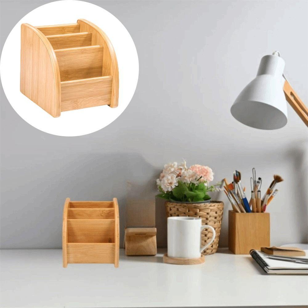 Wooden Creative Desktop Drawer Varnished Wood Multifunctional Shelf  Office Supplies