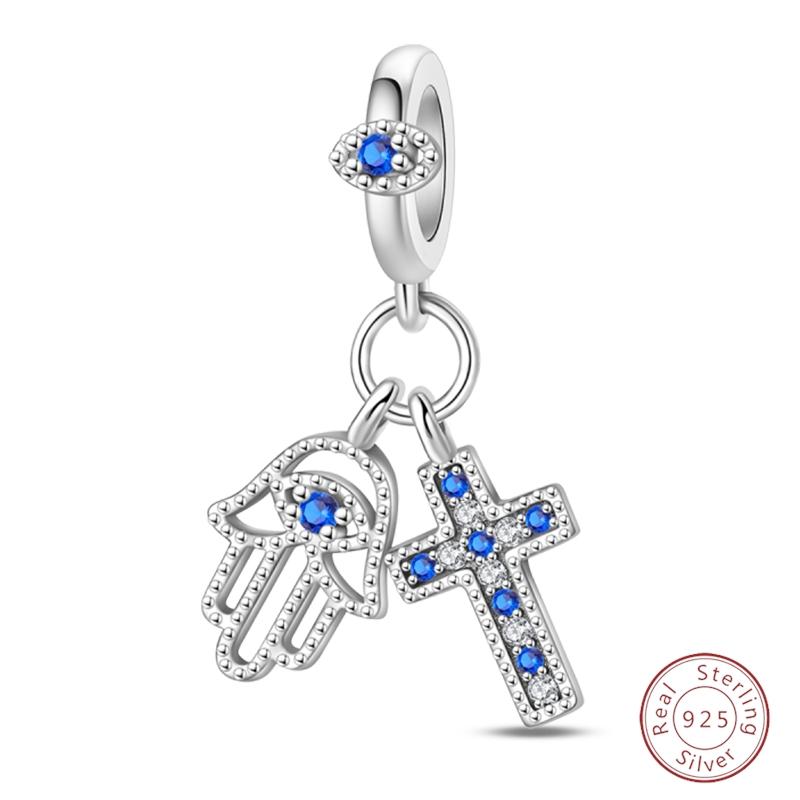 Lucky Copper Devil'S Eye Angel Cross Charms Beads Suitable For Wedding Party Diy Original Exquisite Jewelry Gifts