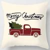 Christmas truck tree pillowcase festival gift cushion cover home decoration car sofa cushion cover Funda de almohada