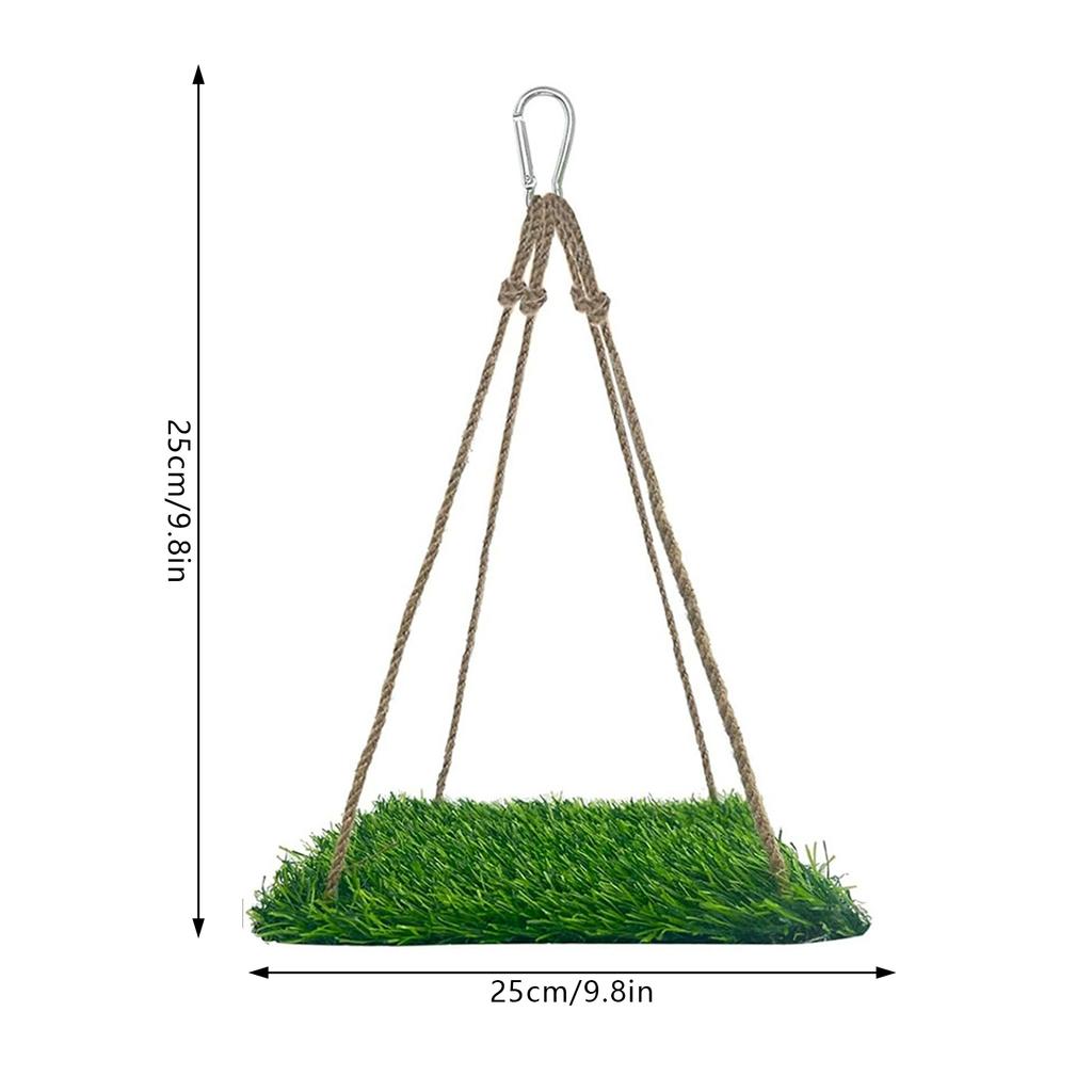 Pet Grass Hammock For Parrots Squirrels Hamsters Large Medium Small Sized Birds And Rodents Climbing Toy With Suction Cup Hook