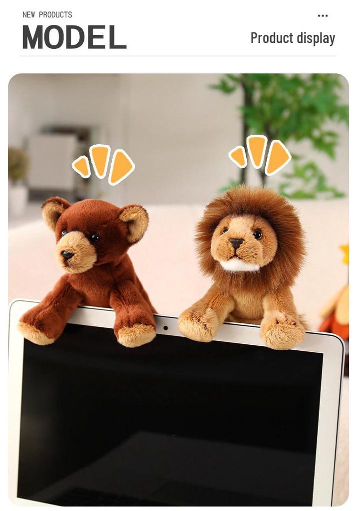Small Plush Dolls: Spotted Pomeranian, Pug, Yorkshire Terrier, Prince Poodle, Lion, Panda, Brown Bear