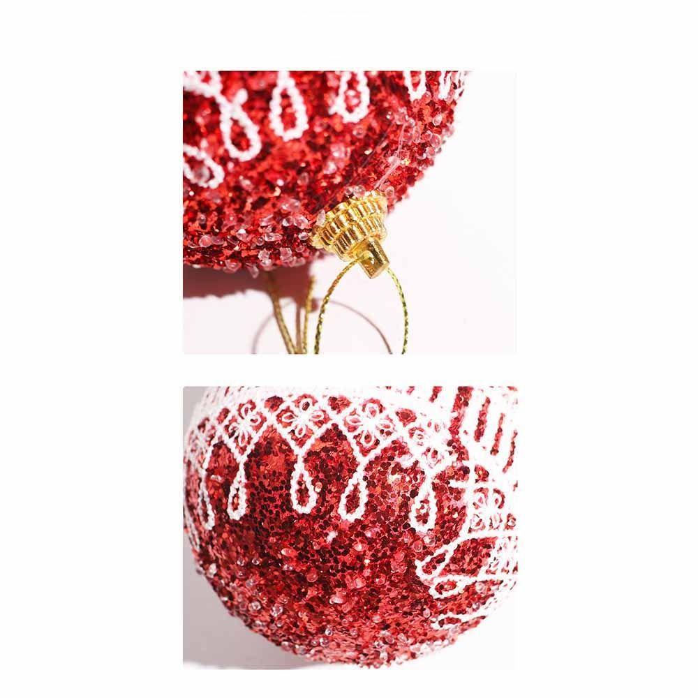 Shatterproof Christmas Baubles Glitter Christmas Tree Topper Xmas Tree Hanging Ball  Holiday Party