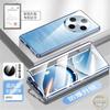 360 Grad Full Case Für Oppo Find X8 Pro Hülle Find X7 Ultra X 8 X8Pro 5G Zweiseitige Magnetische Adsorption Metall Gehärtetes Glas Abdeckung
