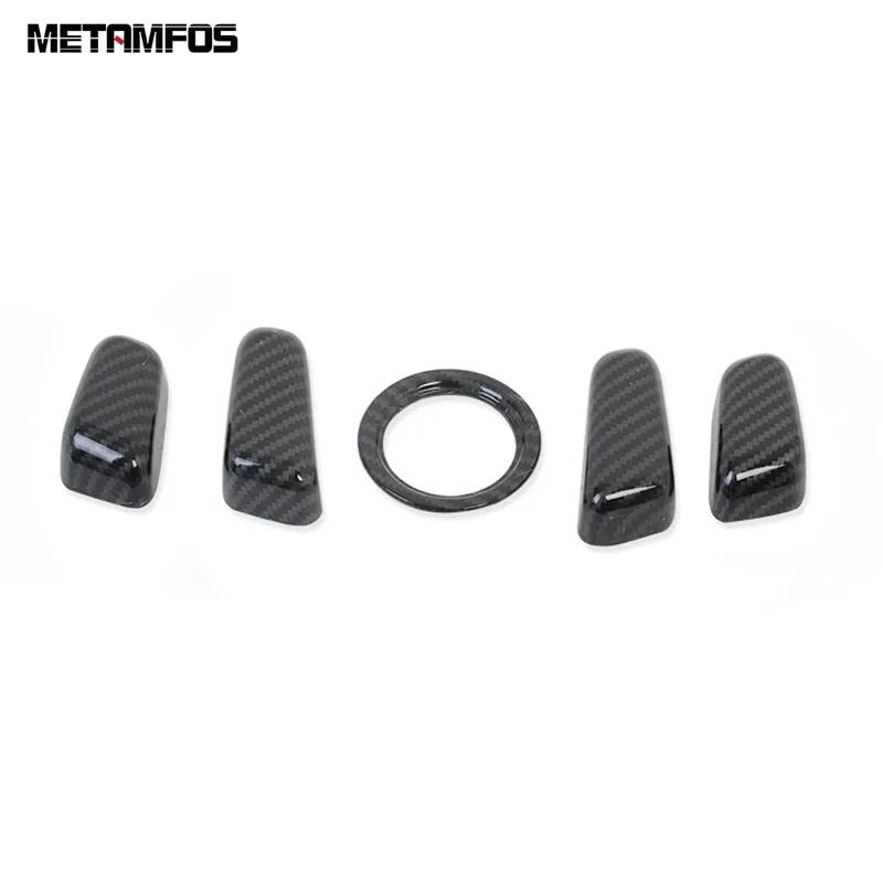 For Hyundai Tucson 2015-  Carbon Fiber Seat Adjust Switch Control Button Cover Trim Interior Accessories Car Styling