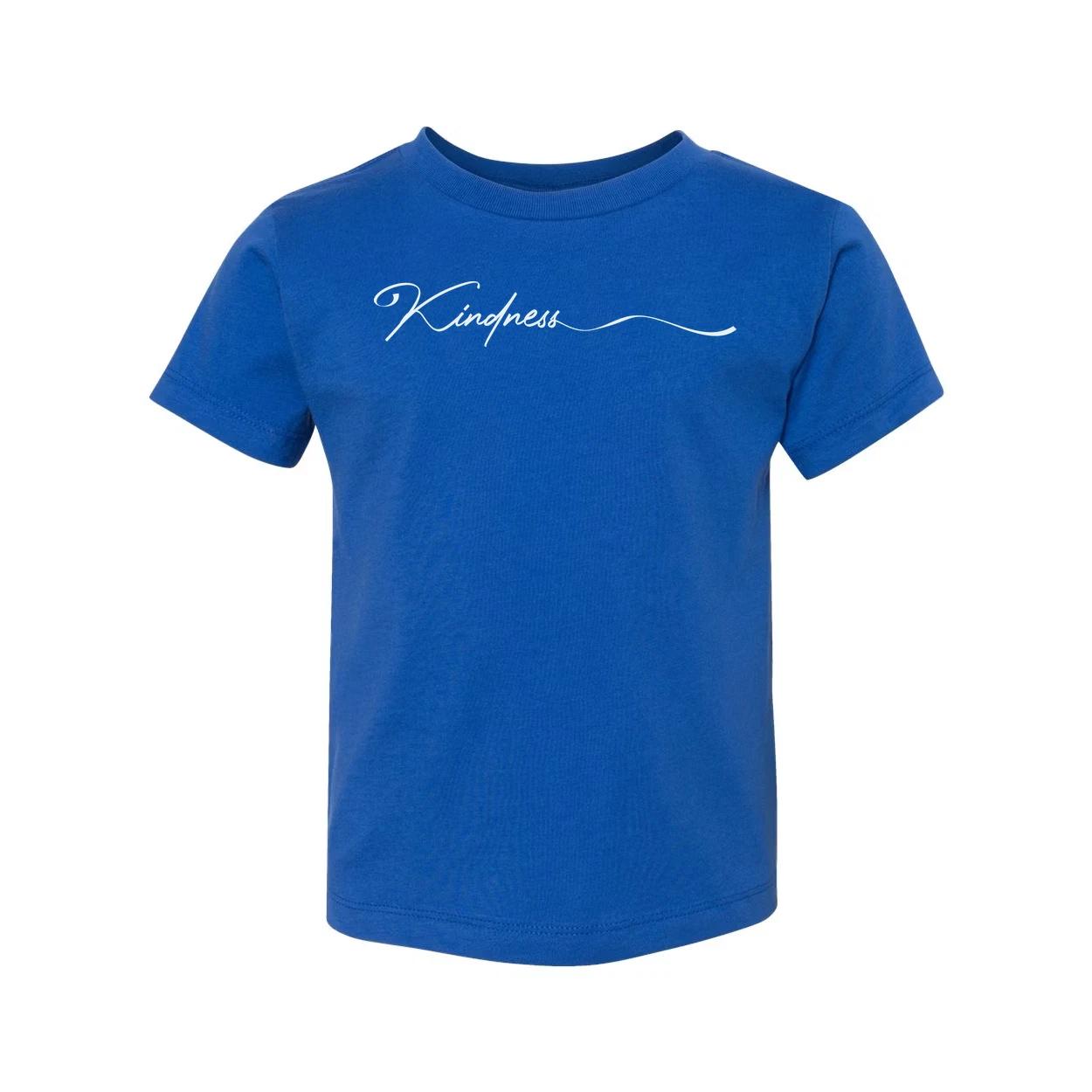 Kindness Script Graphic Tee For Unisex Adults With Elegant Cursive Typography De M