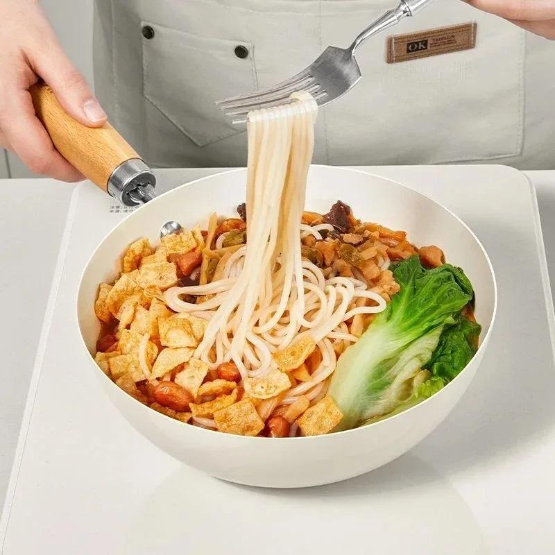 Sartén de cerámica antiadherente, sartén wok, sartén casera para carne, sartén para panqueques, cocina de inducción, estufa de gas, cacerola especial antiadherente