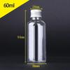 10Pcs 5ml-250ML Mini Plastic Bottle W/ Aluminum Screw Caps Portable Sample Vials Travel Cosmetic Containers for Lotion Creams