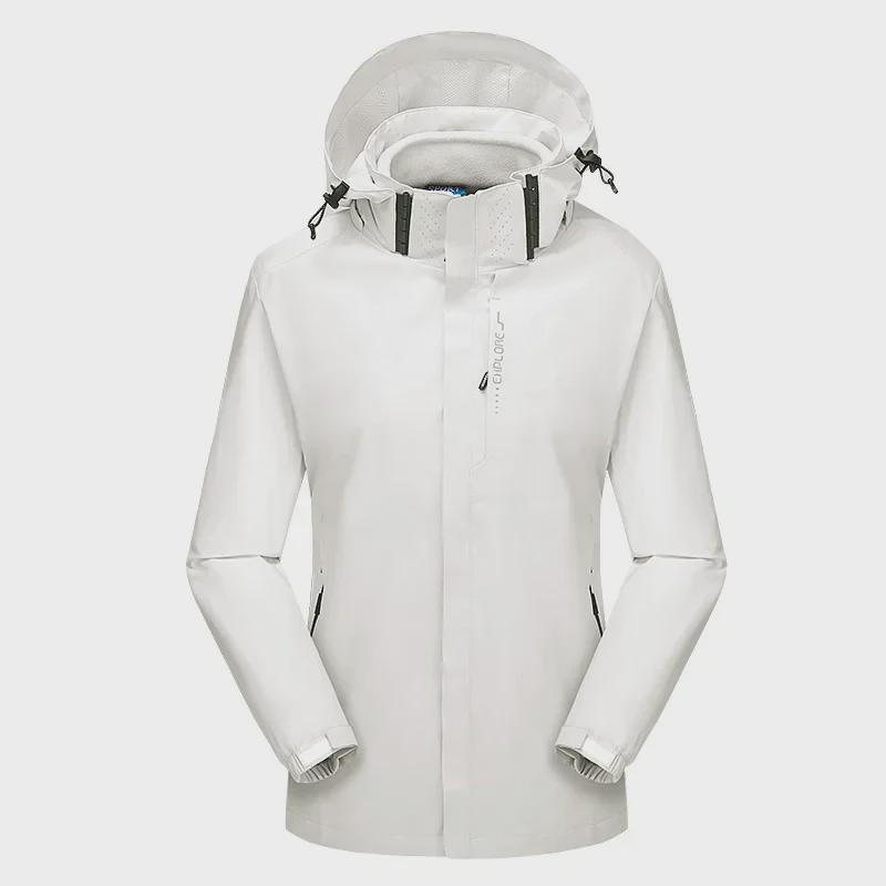 Men's 3-in-1 Detachable Waterproof & Windproof Mountaineering Jacket, Winter Thick Warm Women's Couple Jacket