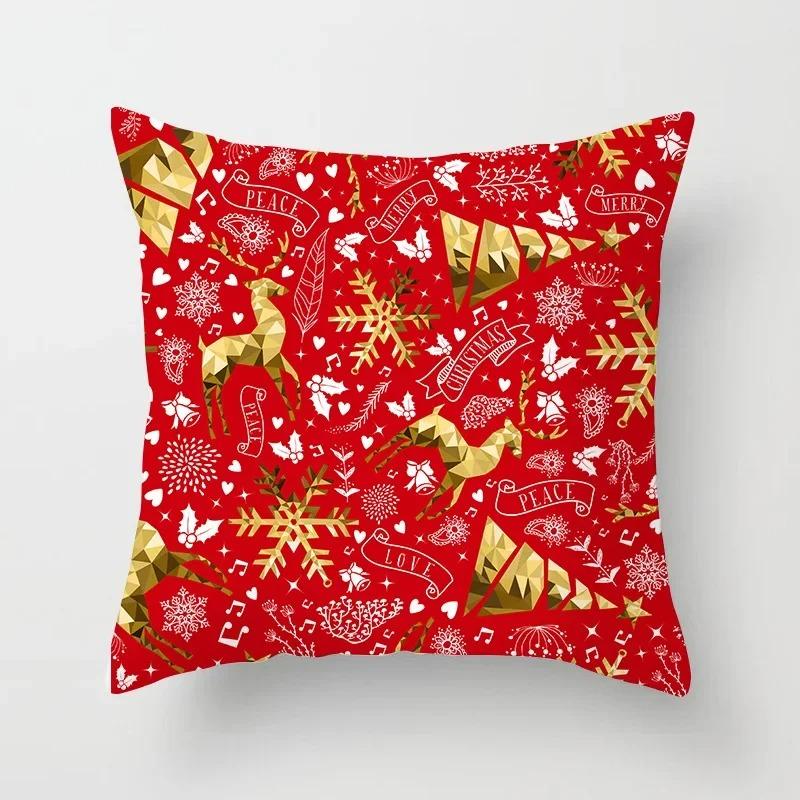 Christmas Themed Pillowcases Car Ornaments Office Santa Claus Living Room Sofa Home Pillowcases