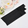 100Pcs 260mm/256mm/210mm Black Long Flexible Drinking Straws Wedding Party