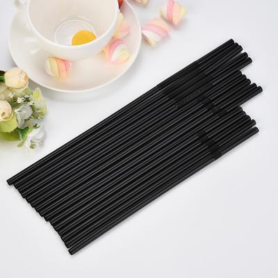 100 szt 260 mm / 256 mm / 210 mm czarne długie elastyczne słomki do picia wesele