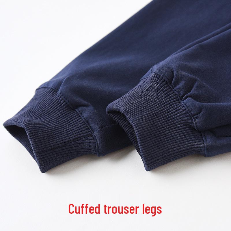 Children's Grey & Dark Blue School Sweatpants: Hoodies & Uniform Pants for Primary School Boys & Girls (Spring & Autumn).