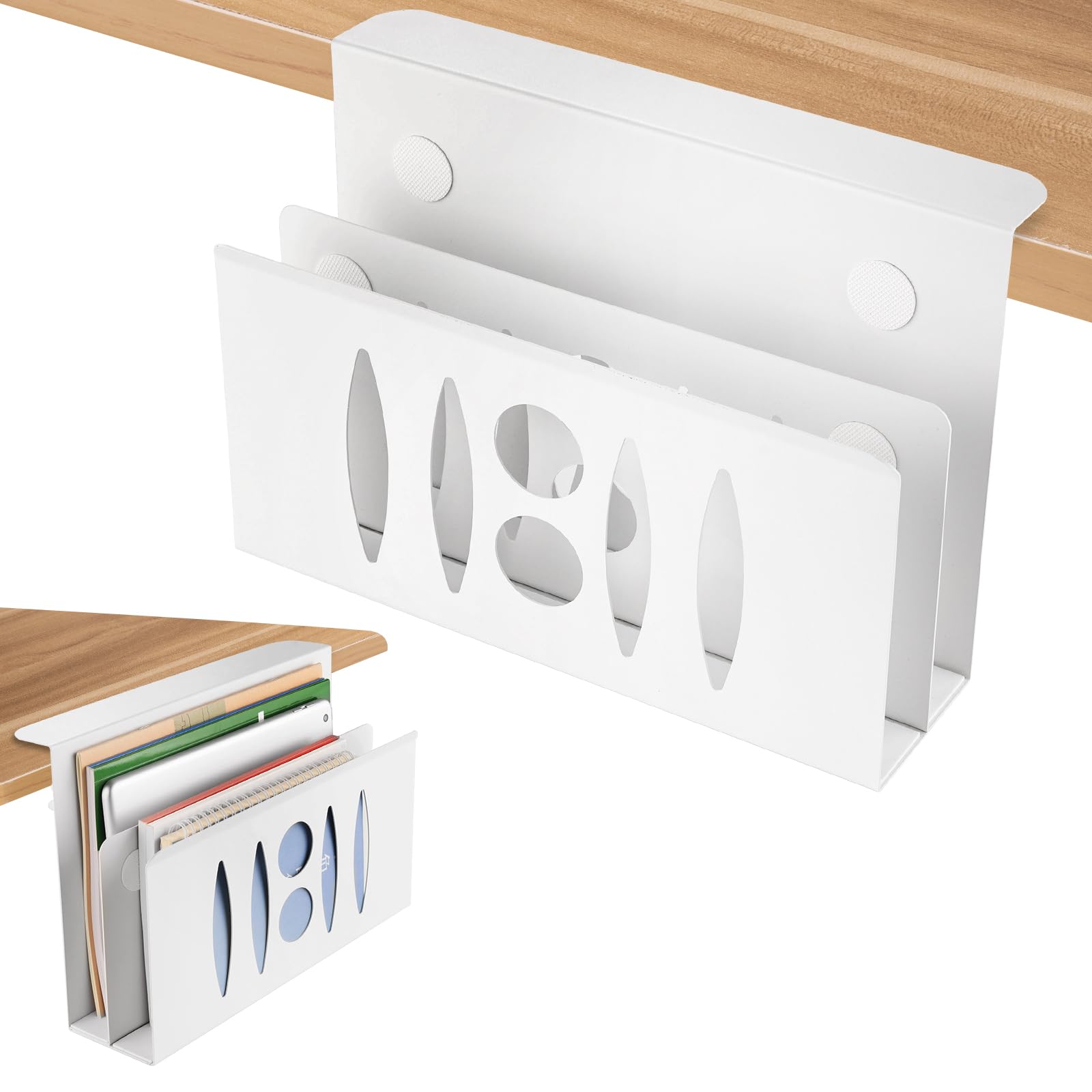 

HAQIUHETO Laptop Compatible with All MacBook Tableside Heat 5kg Weight Desk Steel No Drilling Fits Easy Installation Stand, Vertical, Under-Desk