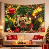 Reusable Xmas Wall Decor Christmas Tapestry, Winter Snow Scene Backdrop, Tree Fireplace Backdrop Hanging Tapestry for Bedroom Living Room Holiday